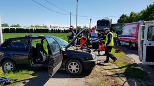 Wypadek drogowy w Lubawie 